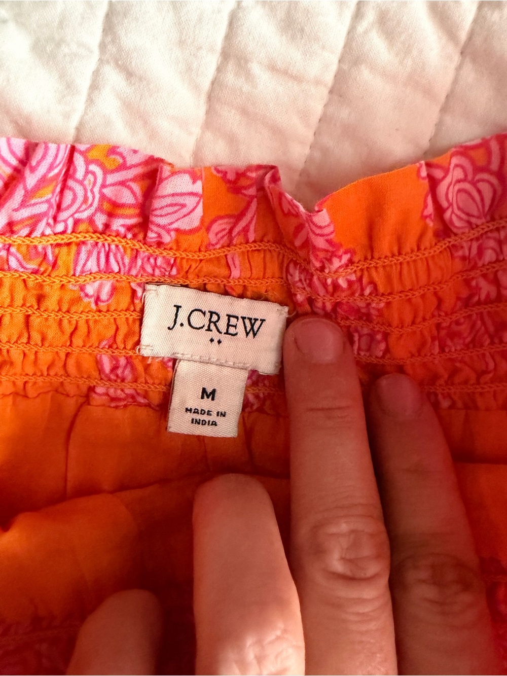 J. Crew Orange Mini Skirt 100% cotton with 100% cotton lining - Picture 2 of 5